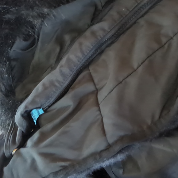 Zara Black Puffer Hoodie Coat with Belt Medium/Large - Picture 7 of 8